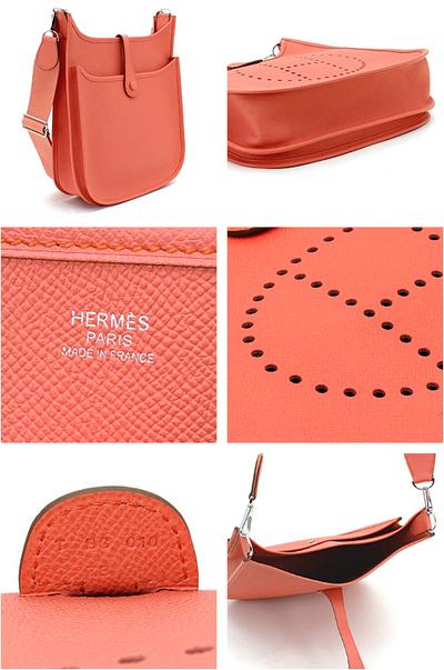 HERMES ショルダーバッグ エヴリン 3PM フラミンゴ 056278CK